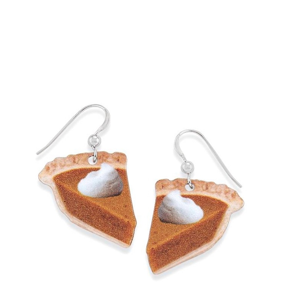 Handcrafted Pumpkin Pie Sterling Earrings